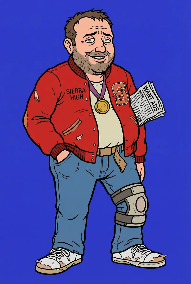 The Washed-Up Athlete character portrait